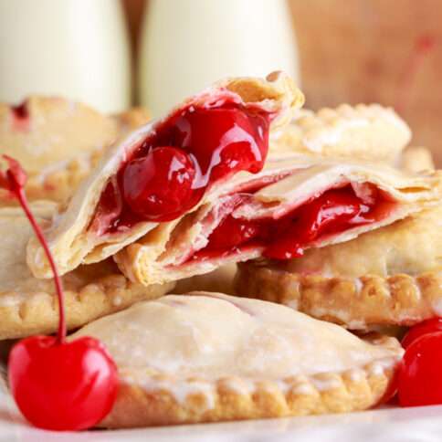 Cherry Hand pies on a plate