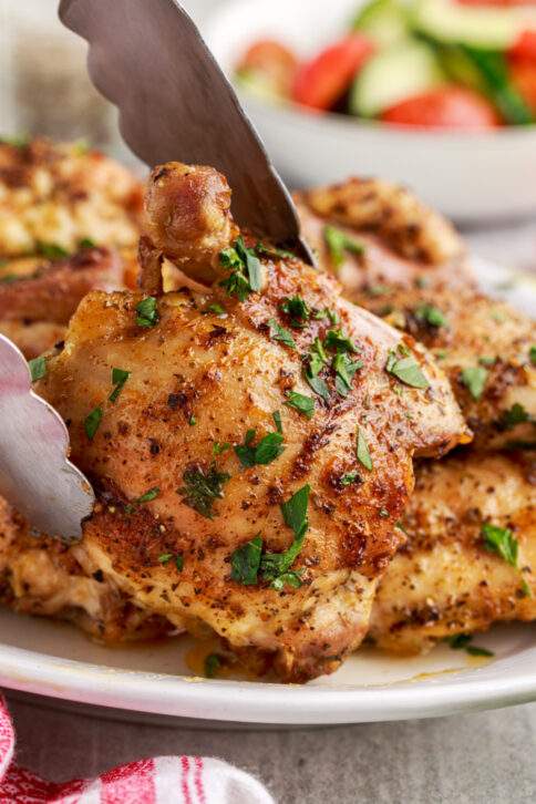 Air Fryer Chicken Thighs on a plate