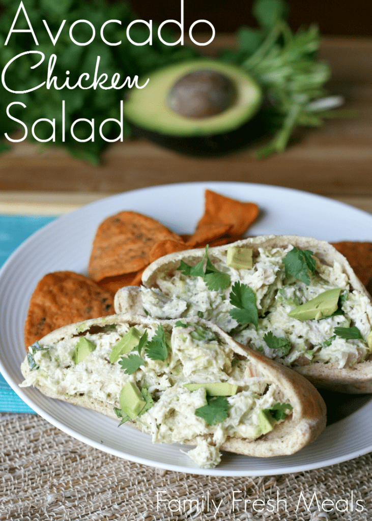 Healthy Avocado Chicken Salad via @familyfresh