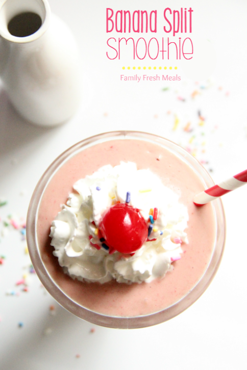 Banana Split Smoothie --- FamilyFreshMeals.com