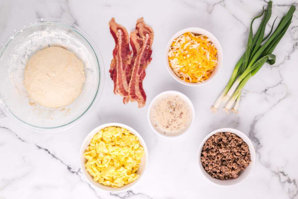 ingredients for Breakfast Garbage Bread