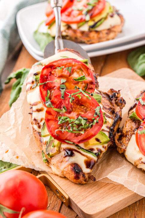 California Chicken on parchment paper