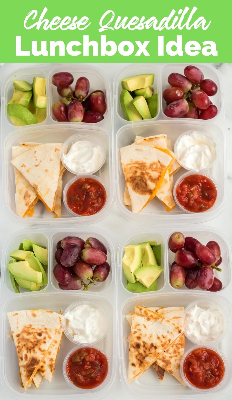 Cheese Quesadilla Lunchbox Idea from Family Fresh Meals via @familyfresh