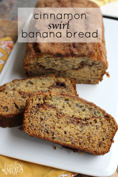 Cinnamon Swirl Banana Bread - FamilyFreshMeals.com