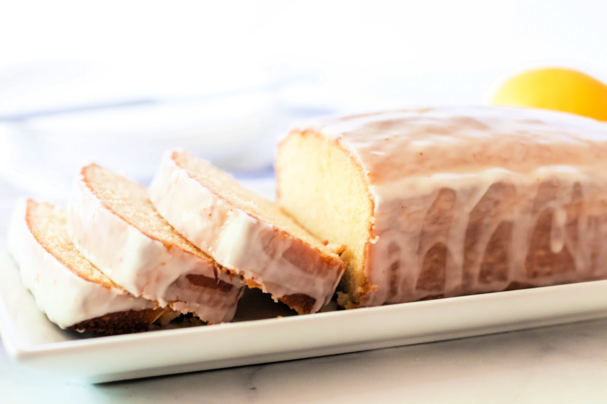 Copycat Starbucks Lemon Loaf on a plate