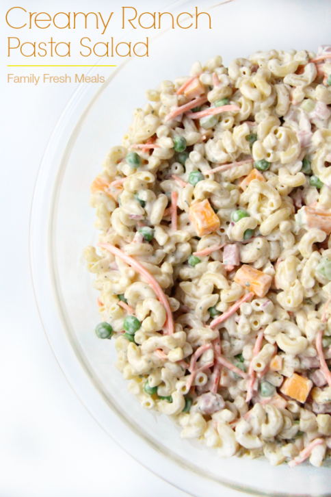 Creamy Ranch Pasta Salad - FamilyFreshMeals.com