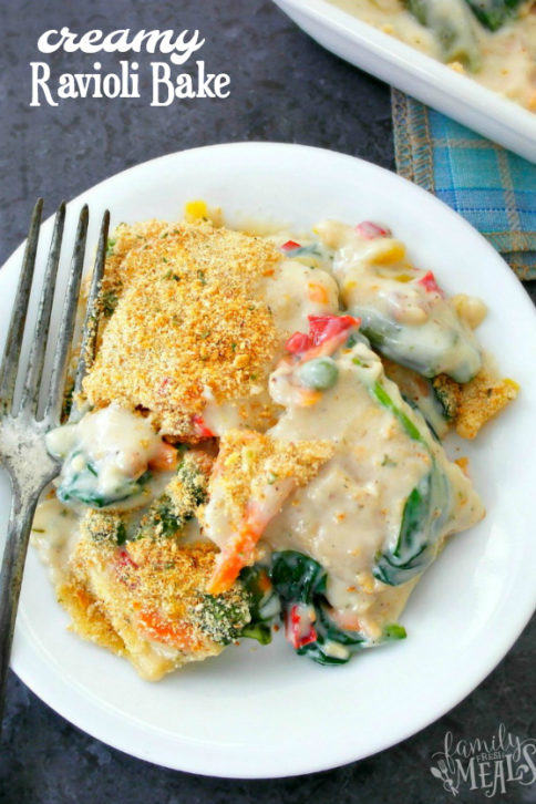 Creamy Ravioli Bake Recipe - Family Fresh Meals