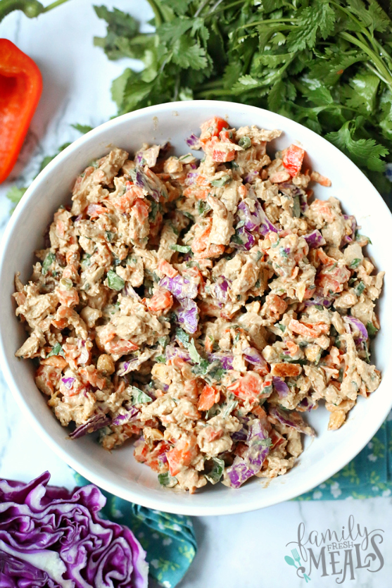 Creamy Thai Chicken Salad Recipe - Family Fresh Meals Recipe