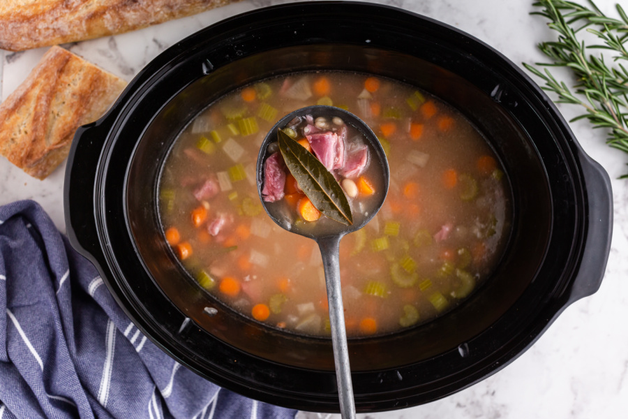 removing whole herb from soup