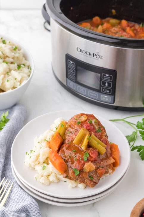 Crockpot Swiss Steak Recipe on a plate