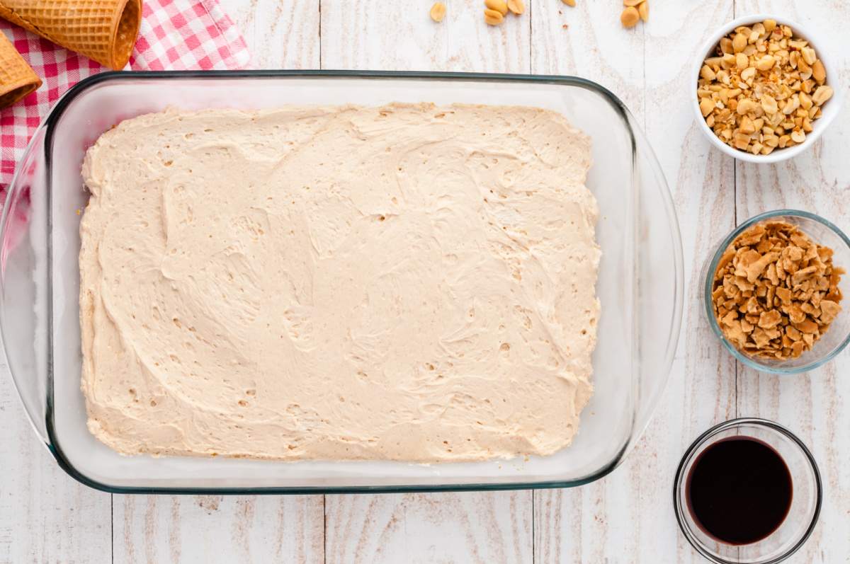 Drumstick Frozen Dessert  in a baking dish