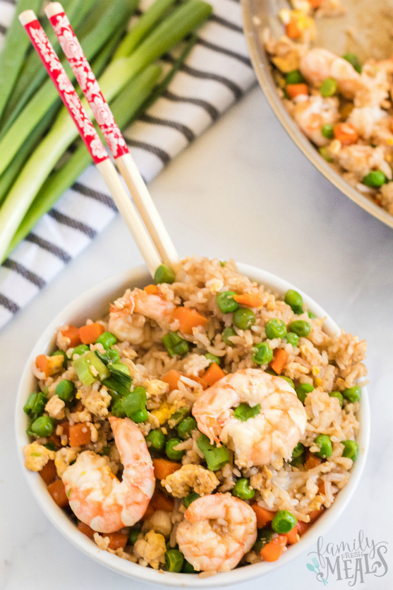 Easy Shrimp Fried Rice Recipe -- Family Fresh Meals