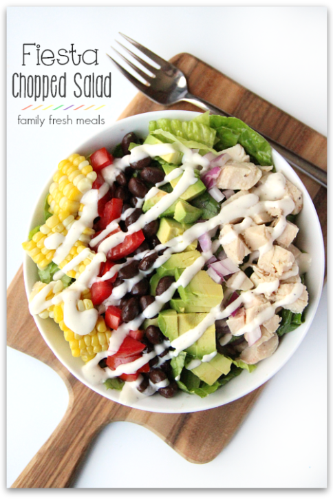 Fiesta Chopped Salad ---- FamilyFreshMeals.com