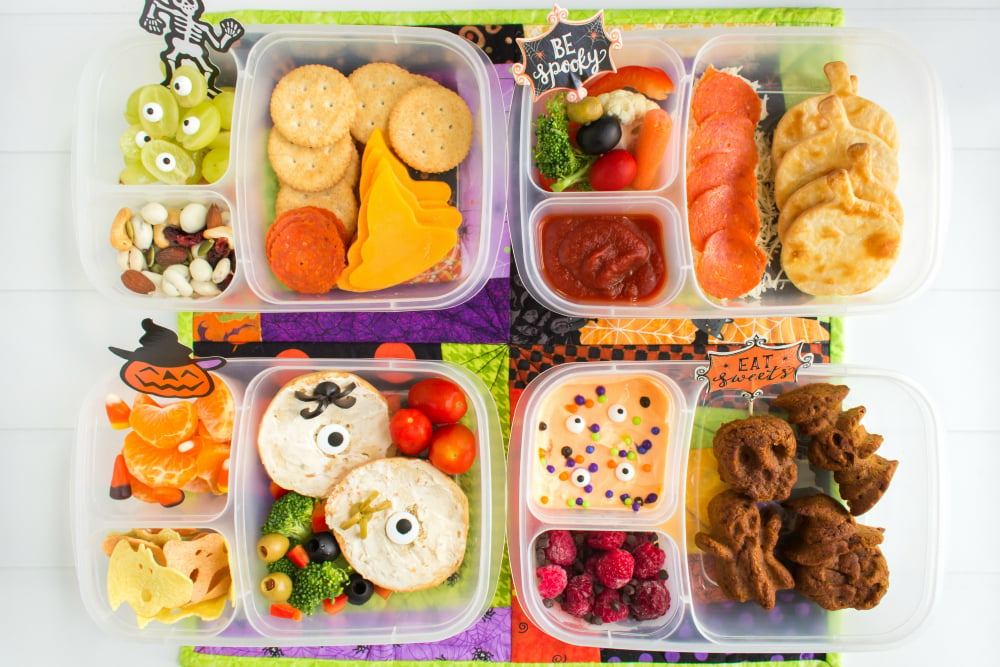 Fun Halloween Food Lunchbox Ideas - Easy Lunchboxes school lunch ideas