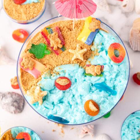 Fun Ocean Gelatin Dessert in serving dishes