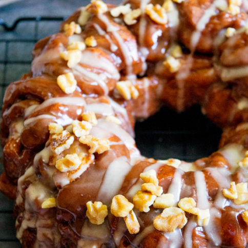 Glazed Pumpkin Spice Monkey Bread