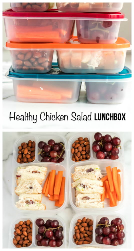 Healthy Chicken Salad lunchbox Idea - A great work or school lunch idea! - Family Fresh Meals recipe