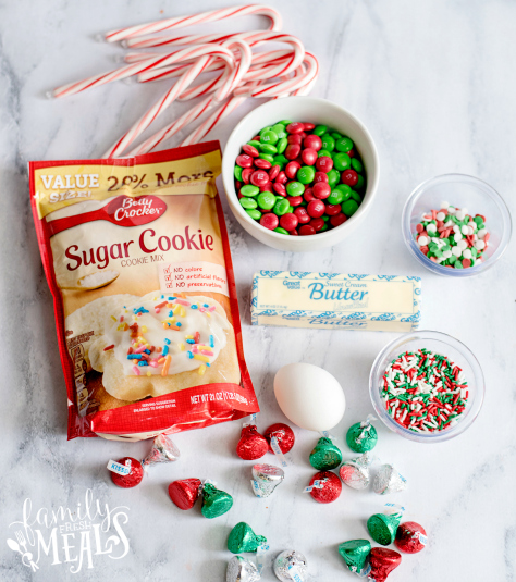 Holiday Sugar Cookie Cake - Ingredients laid out