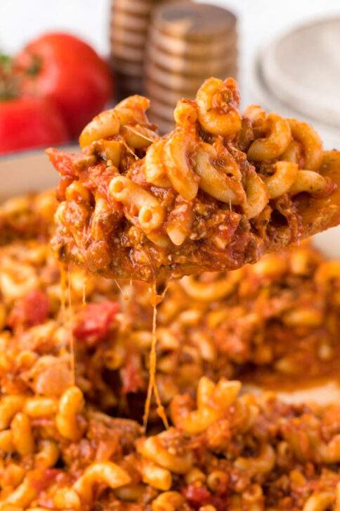 Homemade Beefaroni in a pot