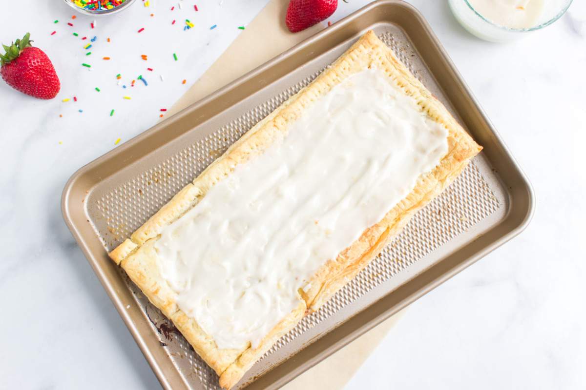 frosting added to the top of the poptart