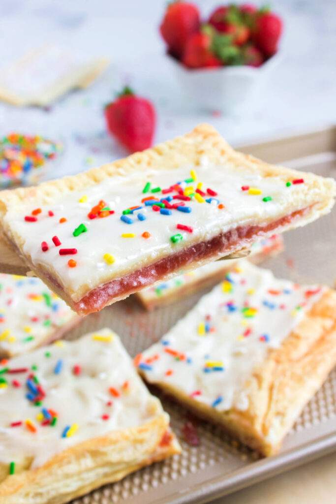 giant pop tart cut into pieces