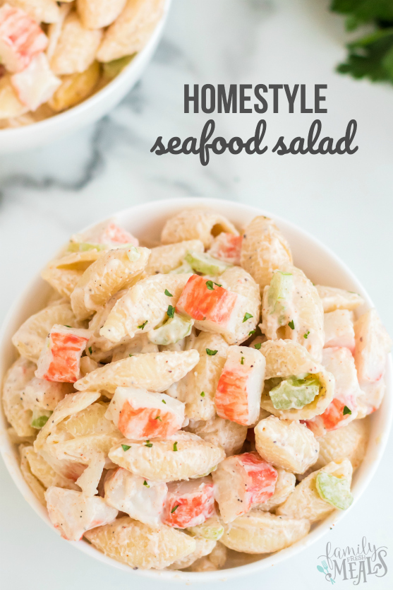 Homestyle Seafood Pasta Salad - Easy pasta salad recipe from Family Fresh Meals