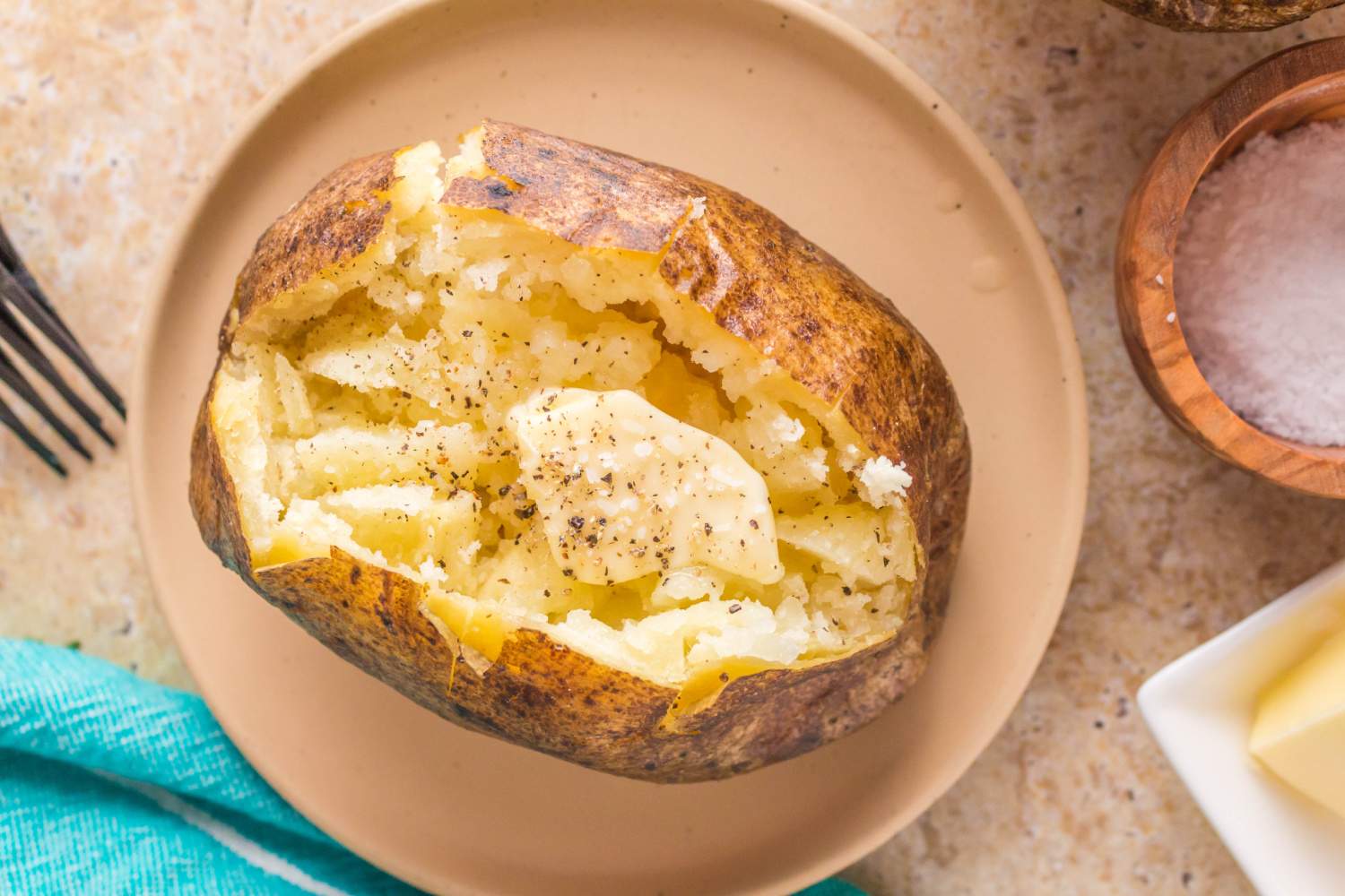 baked potato on a plate