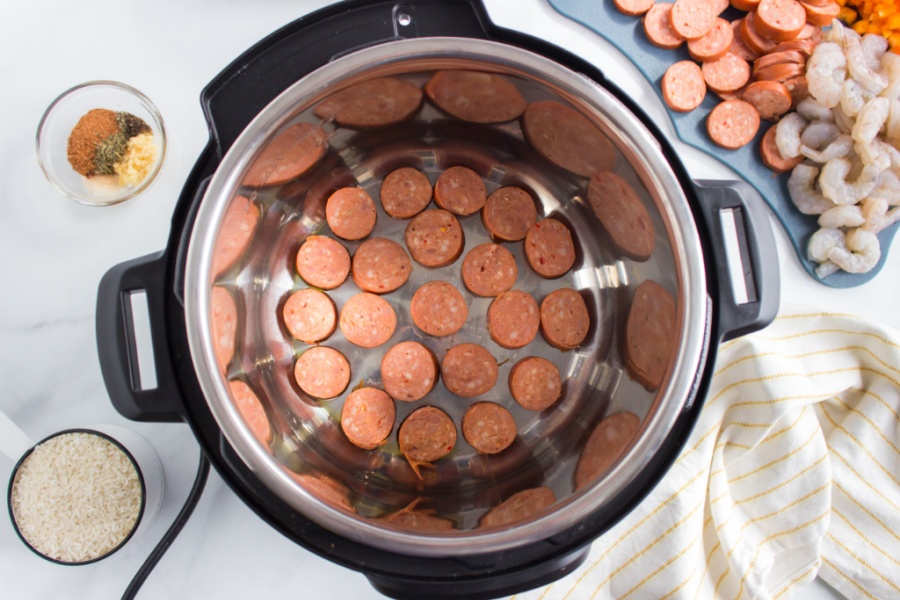 sliced sausage in the instant pot