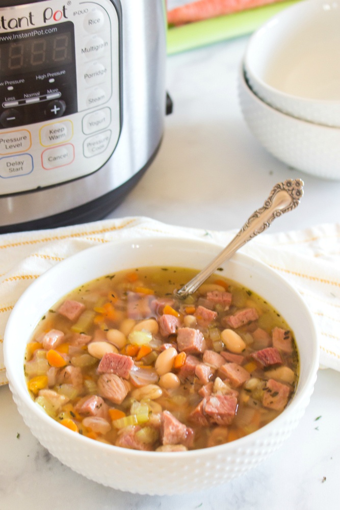 Instant Pot Ham and Bean Soup - Family Fresh Meals 