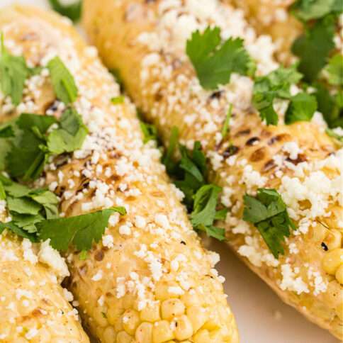 Mexican Street Corn on a plate