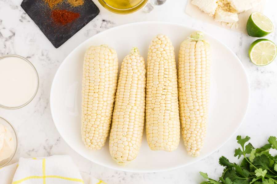 corn on the cob on a plate