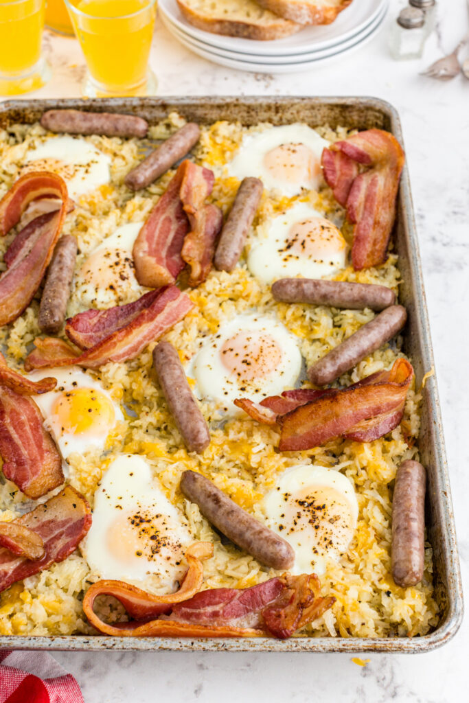 Sheet Pan Breakfast on a baking sheet