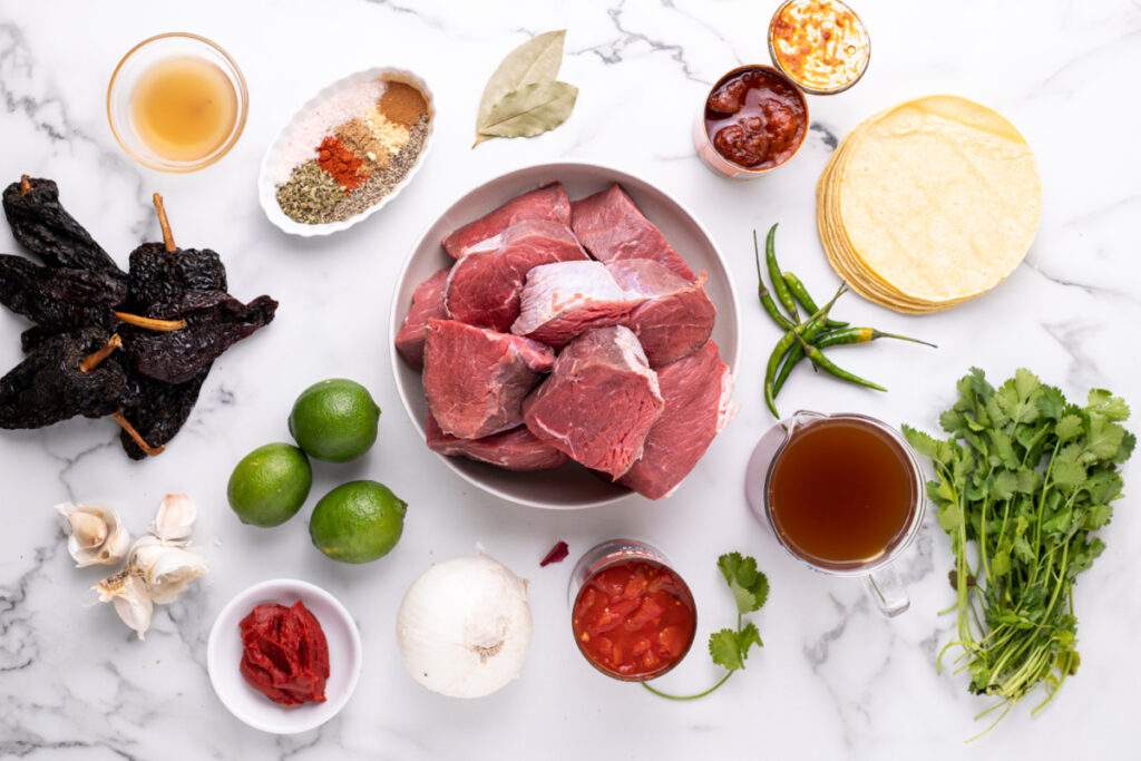 ingredients for slow cooker birria