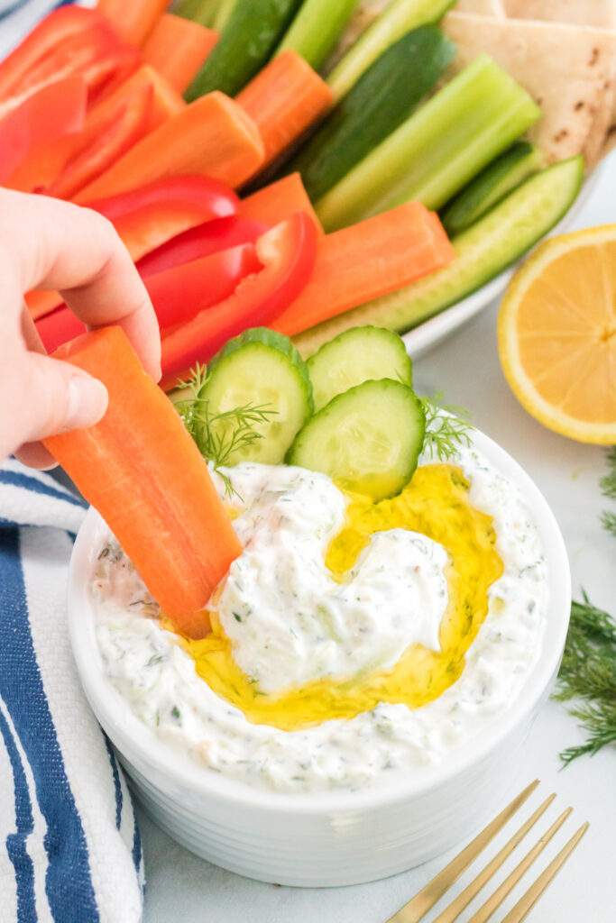 Tzatziki Sauce with vegetables