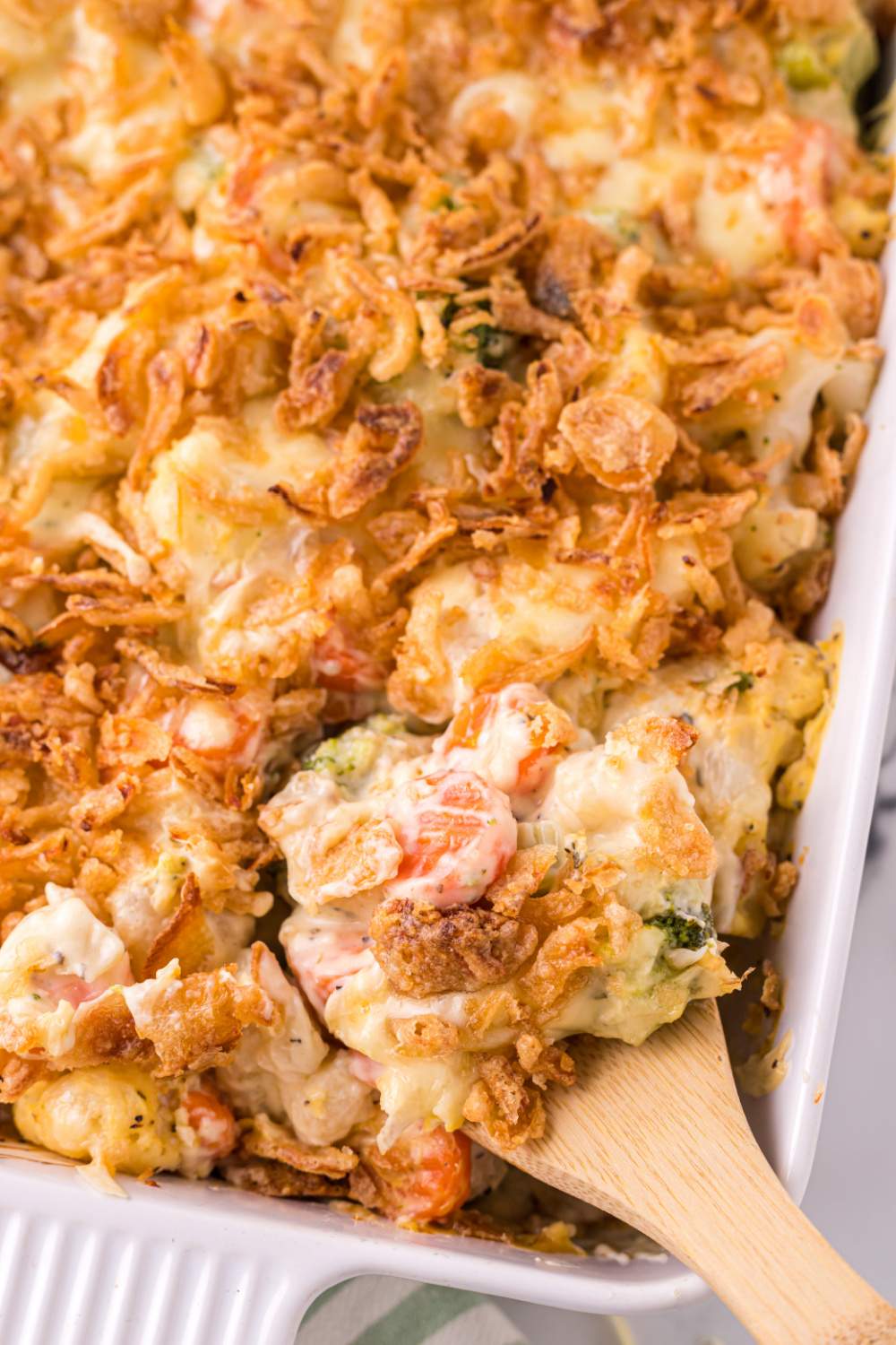 Vegetable Bake Casserole in a baking dish