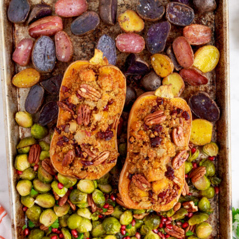 Vegetarian Sheet Pan Thanksgiving Dinner