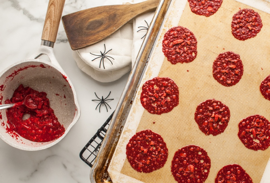 cooked cookies on baking sheet